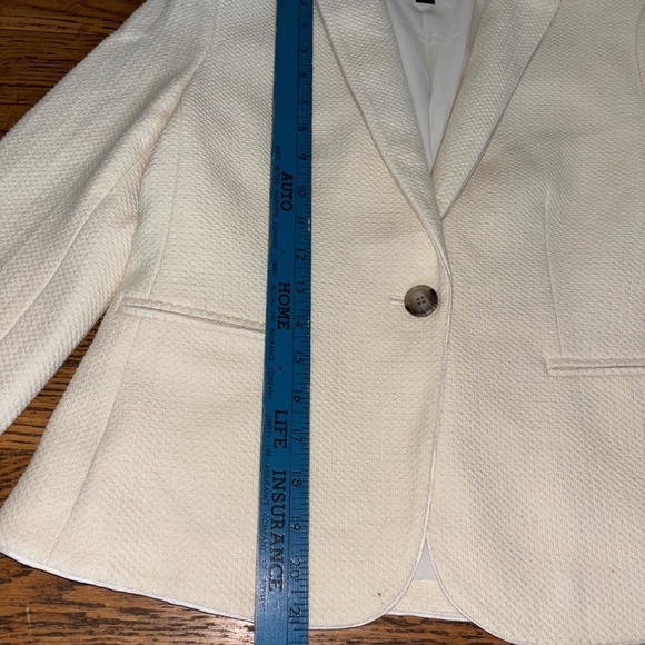 Ann Taylor 6 petite cream off white jacket blazer - Picture 6 of 13